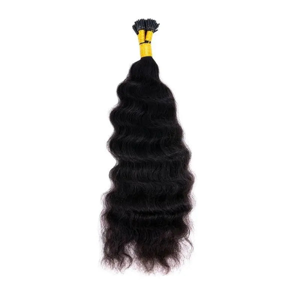 Indian Curly Natural Black I-Tip Majestic Blendz