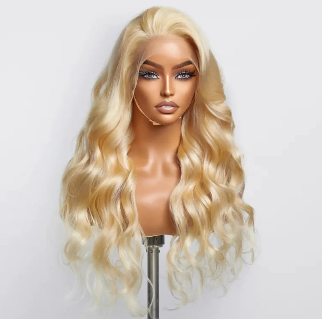 16–30 inch pre-plugged 13“ x 4“ #613 body wave lace frontal wigs 150% density – 100% human hair Majestic Blendz