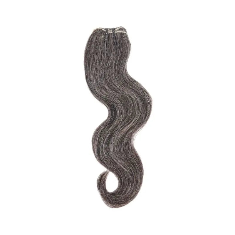 Vietnamese Natural Gray Hair Extensions Majestic Blendz