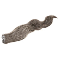 Vietnamese Natural Gray Hair Extensions Majestic Blendz