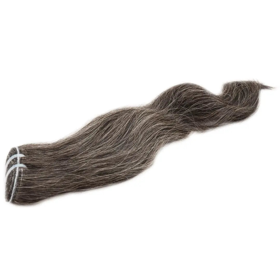 Vietnamese Natural Gray Hair Extensions Majestic Blendz