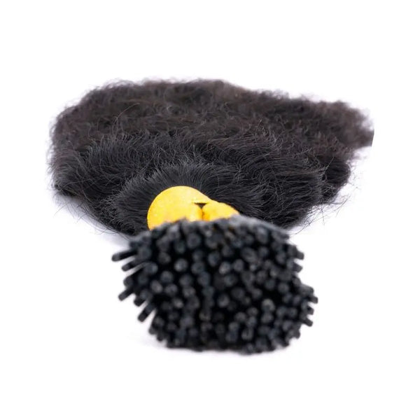 Indian Curly Natural Black I-Tip Majestic Blendz