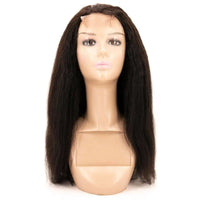 Kinky Straight Transparent Closure Wig Majestic Blendz